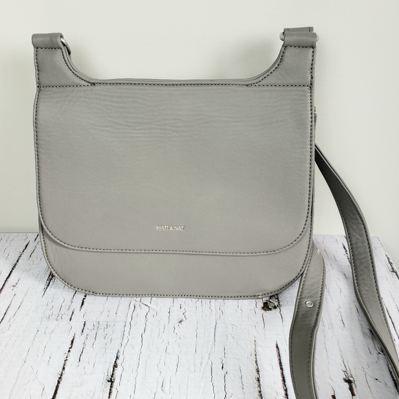 Matt & Nat Handbags - Matt & Nat Slate Gray Crossbody Purse
